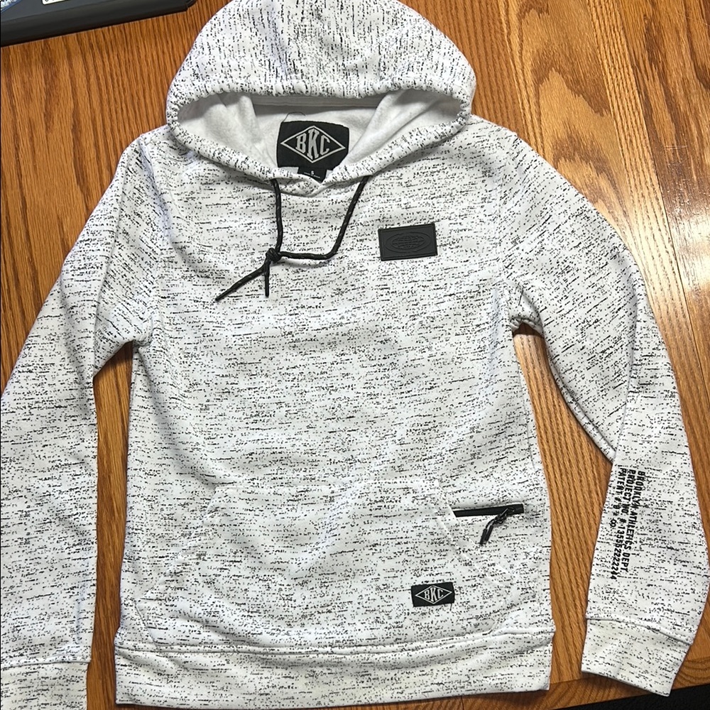White and Black Men's Hoodie